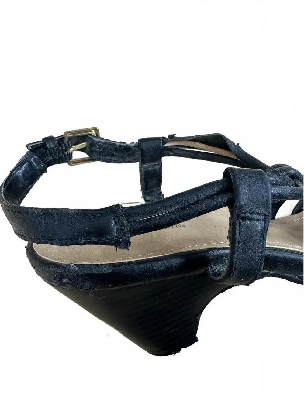 Croft & Barrow Black Strappy Slingback Heels
